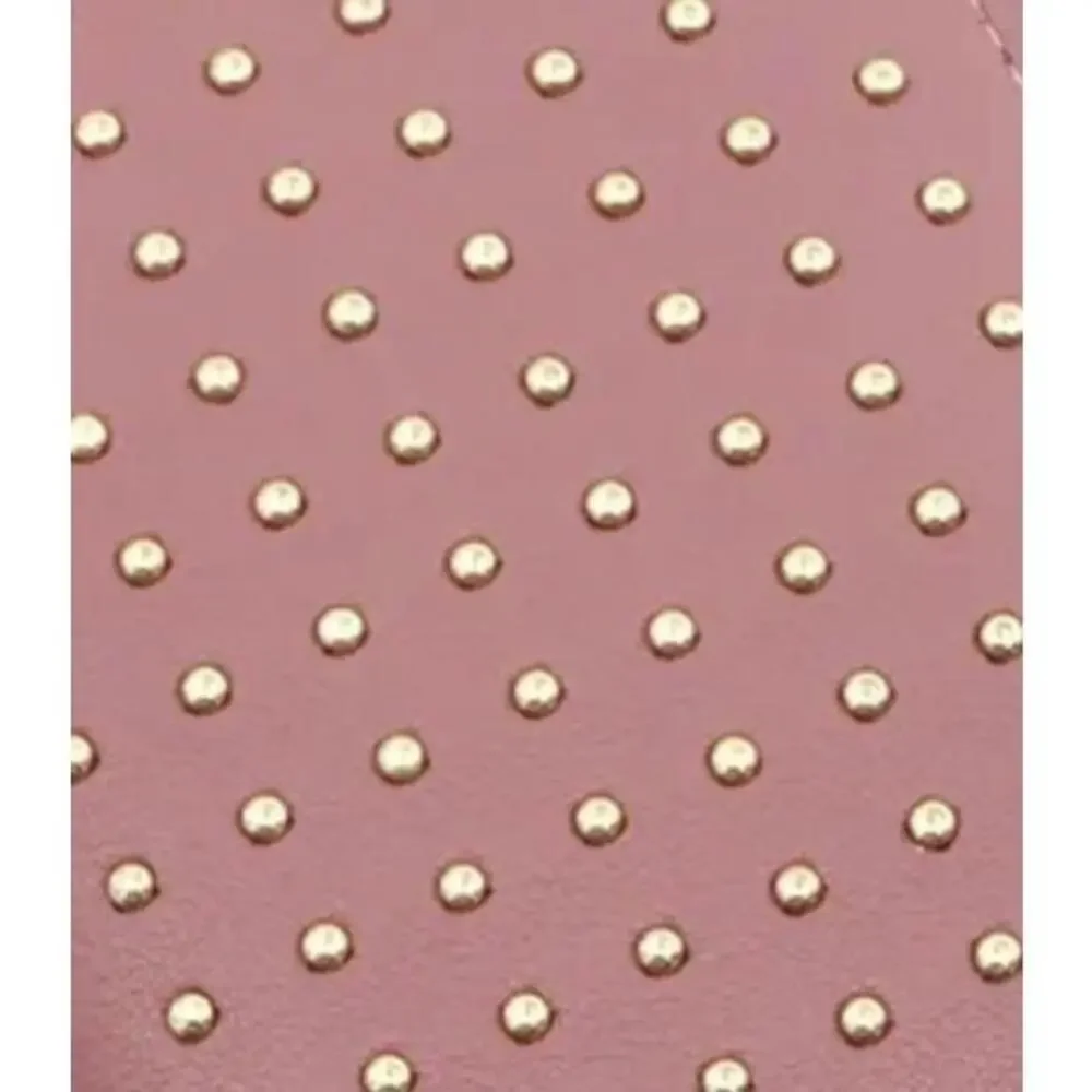 Brand new Studded Women's Zipper Wallet In Dusty Pink